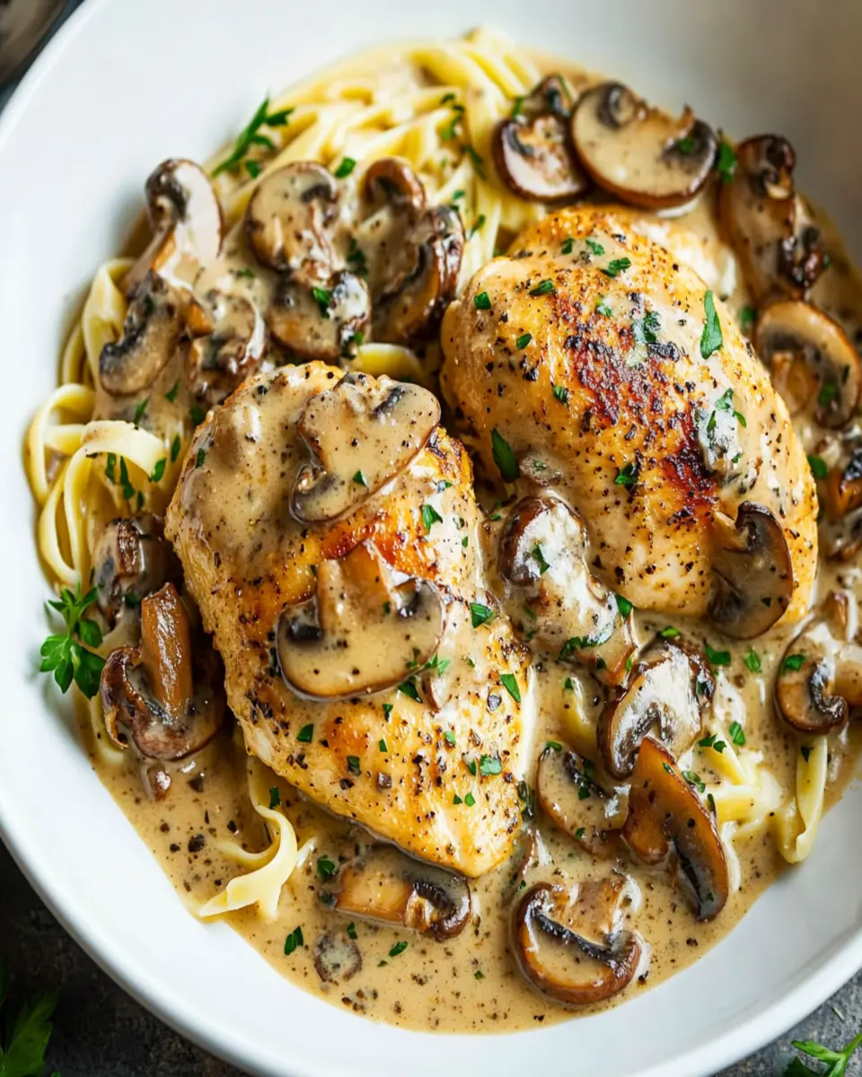 Creamy Mushroom Chicken – Easy Dinner Recipe First Image First Image