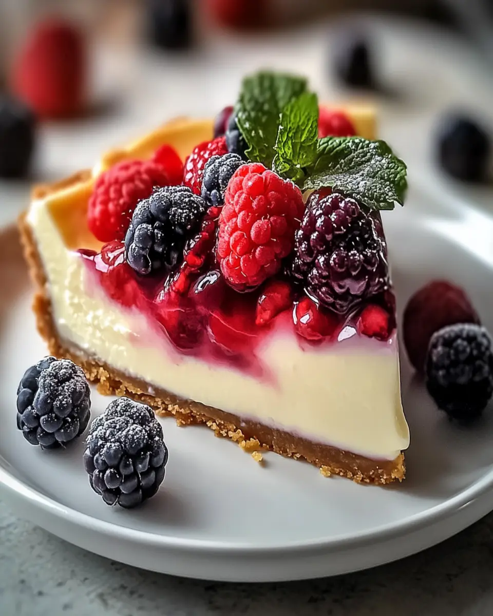 Velvety Vanilla Berry Cheesecake – Creamy & Elegant Dessert First Image First Image