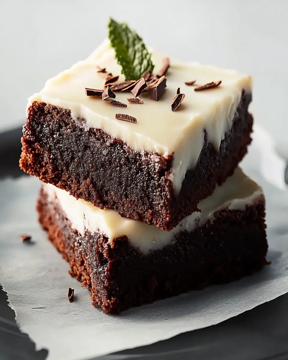 Decadent Brownies Cream Cheese Frosting Delight First Image First Image