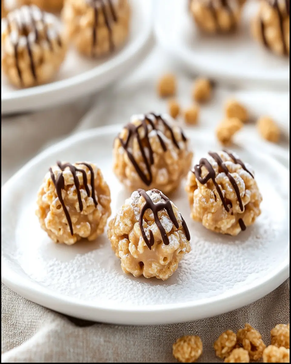 Peanut Butter Cereal Bites First Image First Image
