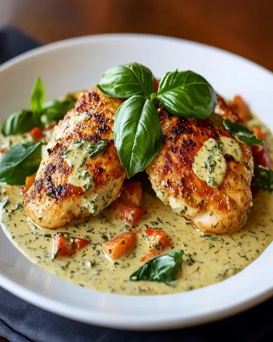 Chicken in Basil Cream Sauce First Image First Image
