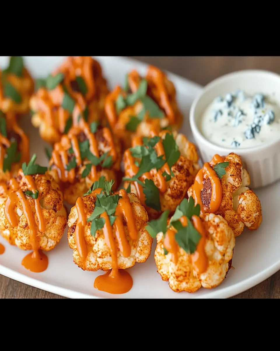 Crispy Baked Buffalo Cauliflower Bites Recipe First Image First Image