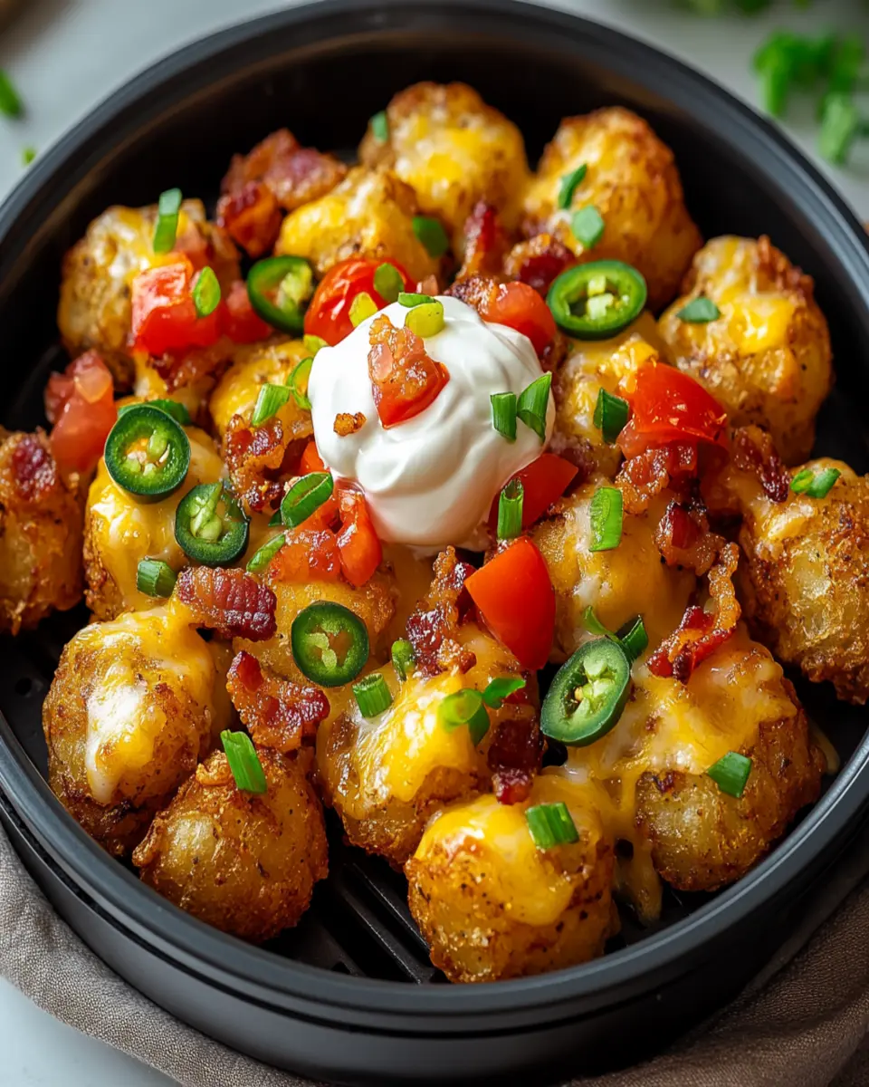 Air Fryer Breakfast Loaded Tater Tots (Totchos) First Image First Image