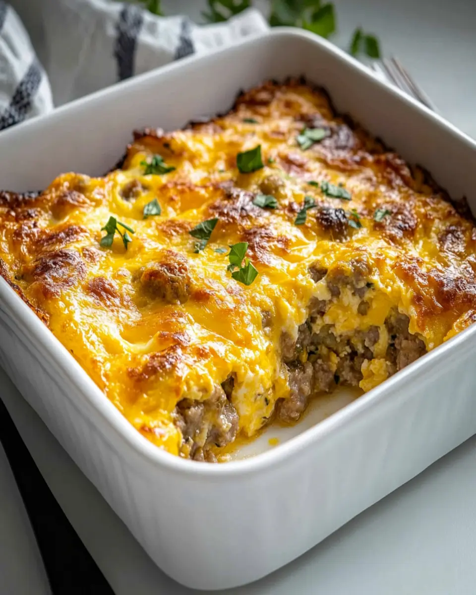 Sausage Egg and Cheese Casserole First Image First Image