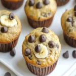 Perfect Banana Chocolate Chip Muffins (Fluffy, Moist & Easy) First Image First Image