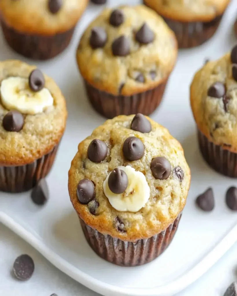 Perfect Banana Chocolate Chip Muffins (Fluffy, Moist & Easy) First Image First Image