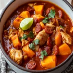 Slow Cooker Chicken Chorizo Sweet Potato Stew First Image First Image