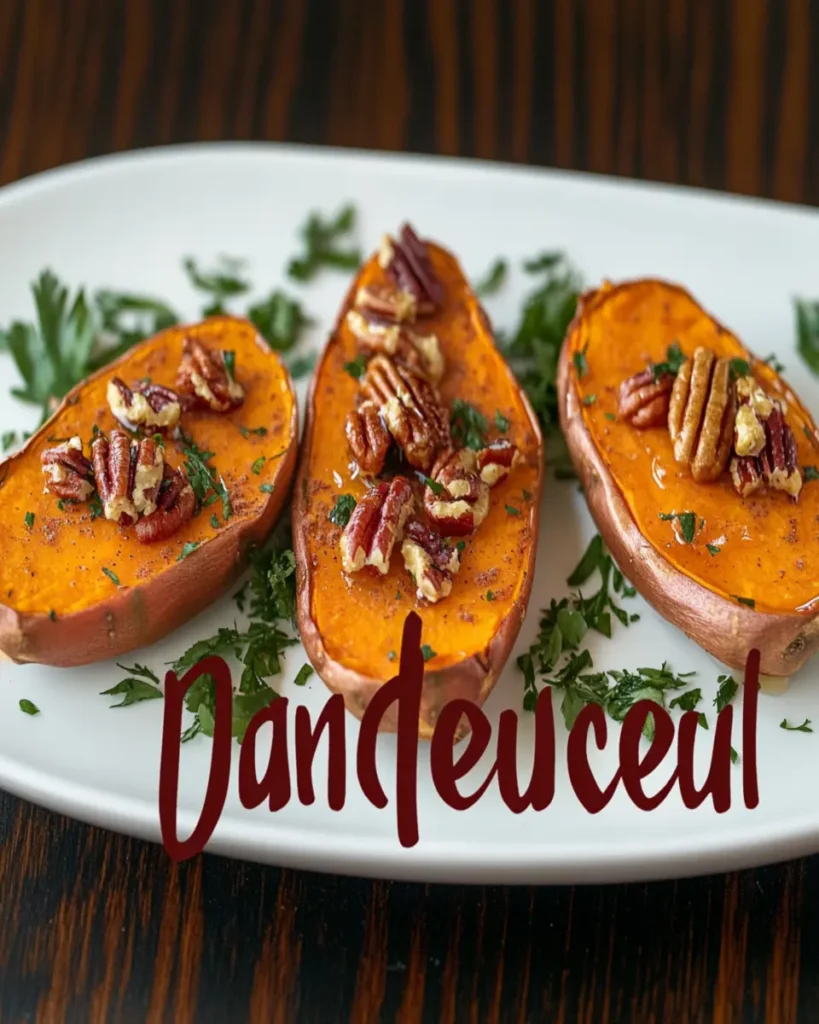 Twice Baked Sweet Potatoes with Pecans and Cinnamon Recipe First Image First Image