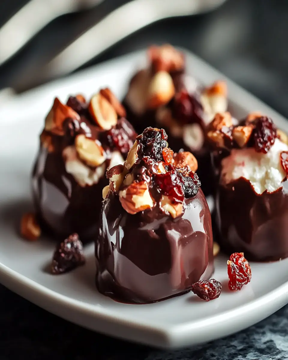 Frozen Chocolate Yogurt Clusters-Easy & Delicious Treat First Image First Image